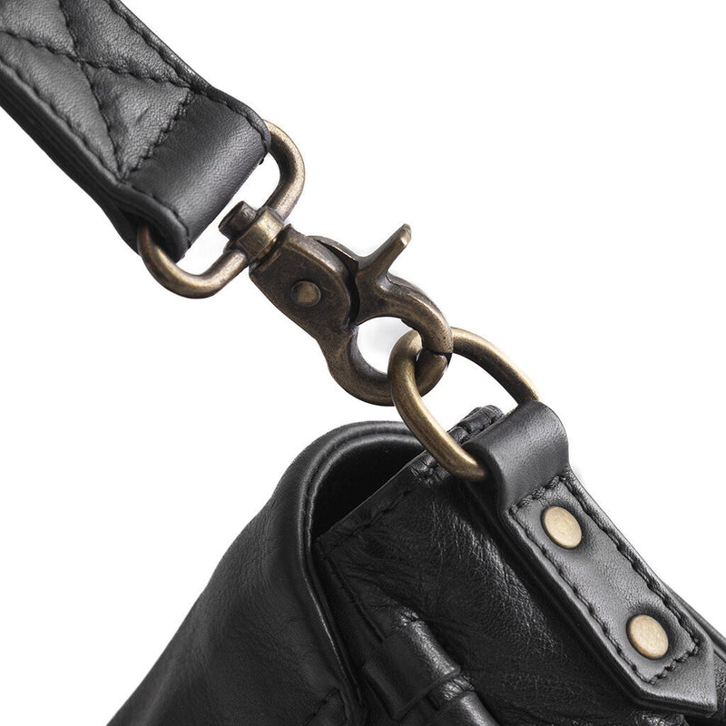 DEPECHE Crossbody bag with delicate edge stitching Cross over 099 Black (Nero)