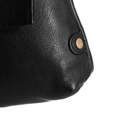 DEPECHE Crossbody leather bag decorated with metal loop Cross over 099 Black (Nero)