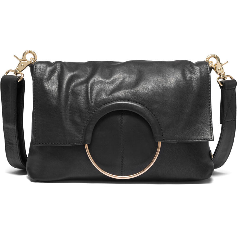 DEPECHE Crossbody leatherbag/ clutch decorated with ruffles – Paula's