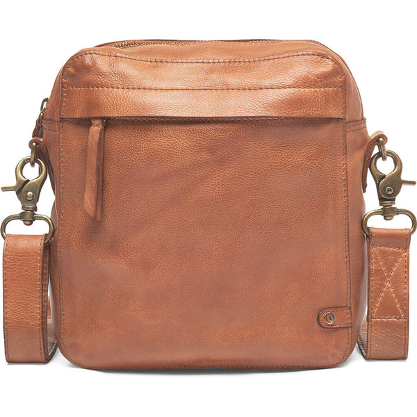 DEPECHE Crossbody leatherbag in vintage look Cross over 005 Vintage cognac