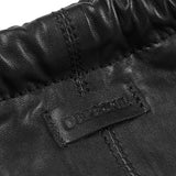 DEPECHE Crossbody leatherbag with delicate ruching details Cross over 099 Black (Nero)