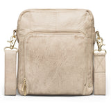DEPECHE Crossover bag in silky soft leather quality Cross over 228 Soft Sand