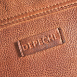 DEPECHE Crossover bag with delicate edge stitching Cross over 014 Cognac