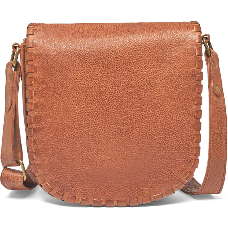 DEPECHE Crossover bag with delicate edge stitching Cross over 014 Cognac