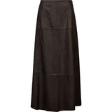 Depeche leather wear Dariana long leather skirt Skirt 015 Brown