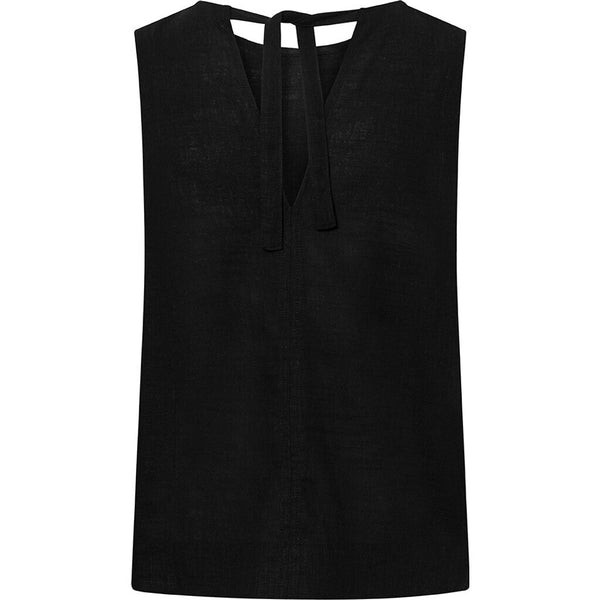 Depeche Clothing Elegant Tara top in delicious linen quality Tops 099 Black (Nero)