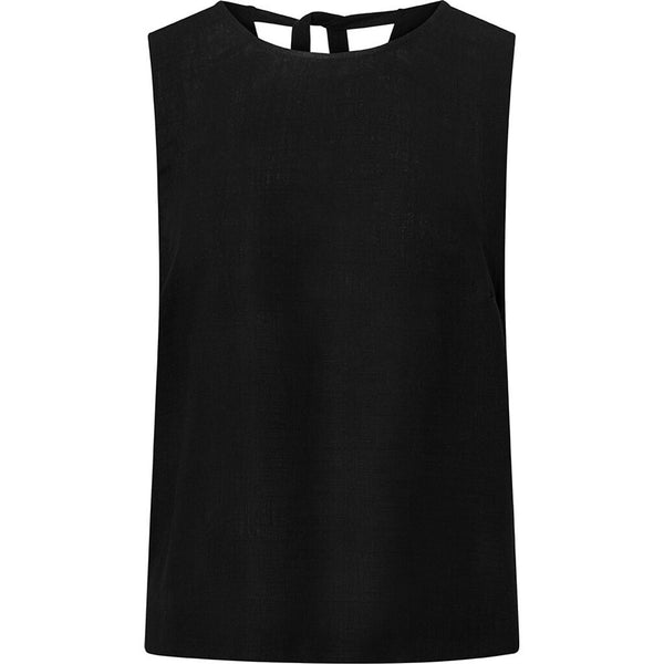 Depeche Clothing Elegant Tara top in delicious linen quality Tops 099 Black (Nero)