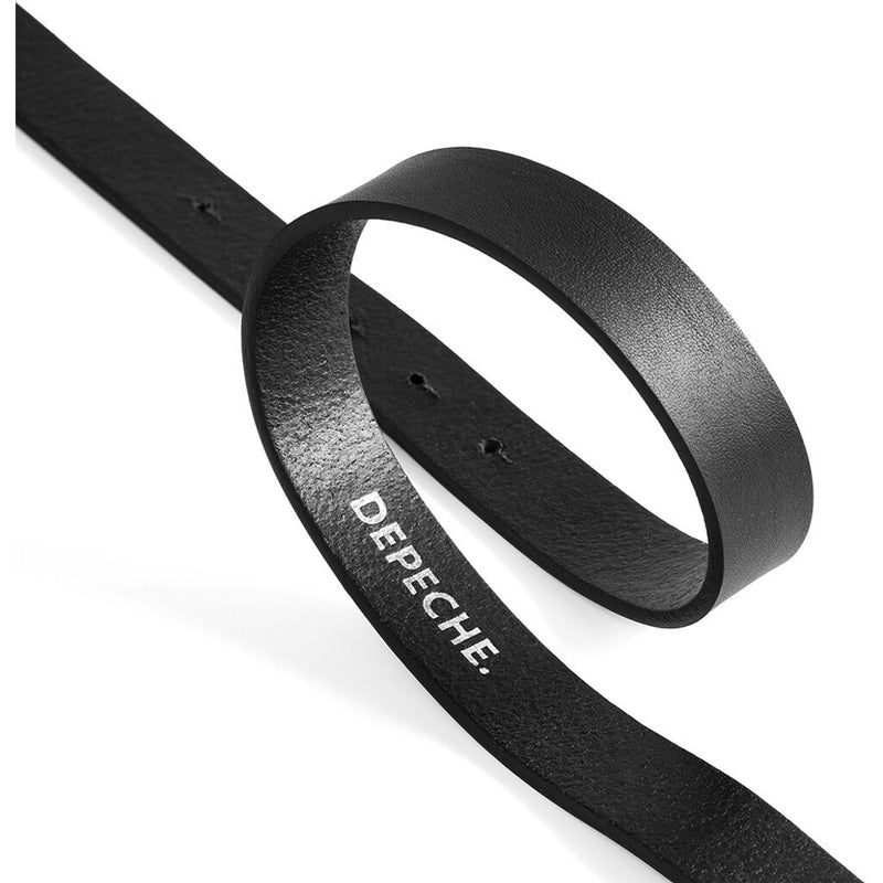 DEPECHE Elegant leather belt in a nice and soft quality Belts 099 Black (Nero)