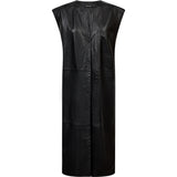 Depeche leather wear Eliza long leather vest Vest 099 Black