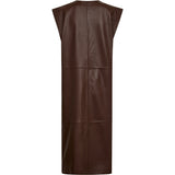 Depeche leather wear Eliza long leather vest Vest 106 Coffee