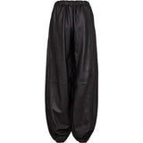 Depeche leather wear Ella balloon trousers in soft lamb leather Pants 099 Black