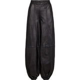 Depeche leather wear Ella balloon trousers in soft lamb leather Pants 099 Black