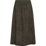 Depeche leather wear Evelyn suede skirt Skirts 054 Khaki