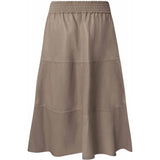 Depeche leather wear Everlyn leather skirt with elastic in waist Skirts 168 Latte