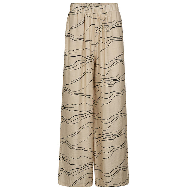 Depeche Clothing Evy loose pants Pants 286 Cream Graphic