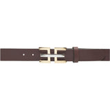DEPECHE Exclusive and beautiful belt in soft leather Belts 161 Dark brown