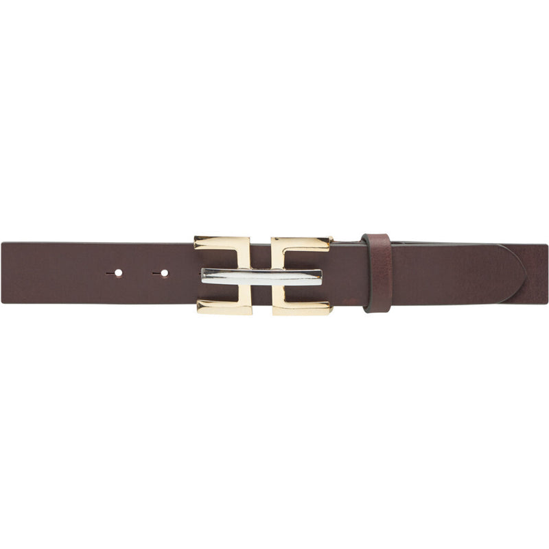 DEPECHE Exclusive and beautiful belt in soft leather Belts 161 Dark brown
