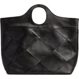 DEPECHE Exclusive handwoven shopper Shopper 099 Black (Nero)