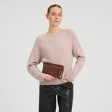 DEPECHE Fashion Favourites croco leather clutch Clutch 326 Cognac Croco