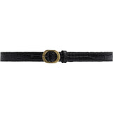 DEPECHE Fashion Favourites croco slim leather belt Belt 343 Black croco