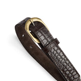 DEPECHE Fashion Favourites croco slim leather belt Belts 265 Brown Croco
