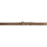 DEPECHE Feminine suede belt with buckle Belts 224 Taupe