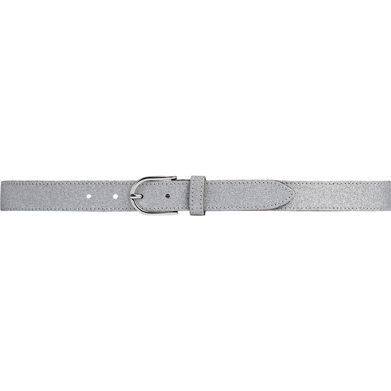 DEPECHE Glitter belt with discreet buckle Belts 207 Silver Metallic