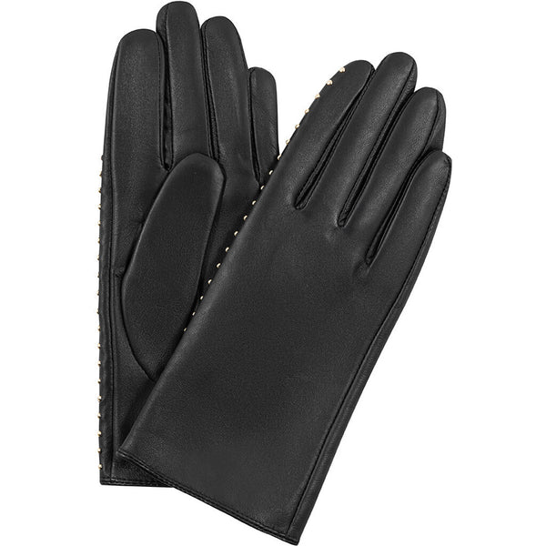DEPECHE Gloves decorated with studs Gloves 099 Black (Nero)