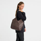 DEPECHE Golden Chic Handbag Shoulderbag / Handbag 106 Coffee