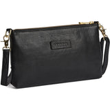 DEPECHE Golden Chic calf leather clutch Clutch 099 Black