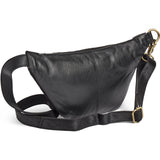 DEPECHE Hair-on leather bumbag Bumbag 095 Jet Black