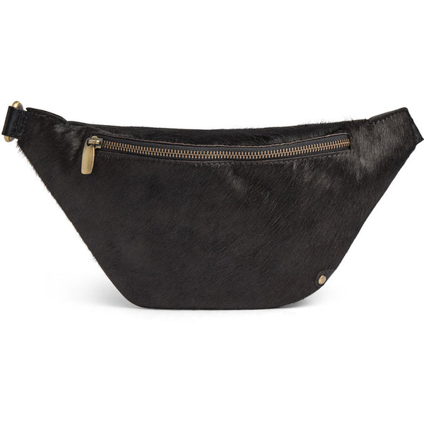 DEPECHE Hair-on leather bumbag Bumbag 095 Jet Black