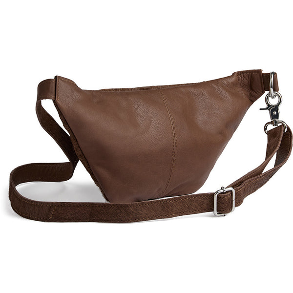 DEPECHE Hair-on leather bumbag Bumbag 184 Walnut