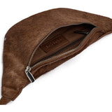DEPECHE Hair-on leather bumbag Bumbag 184 Walnut