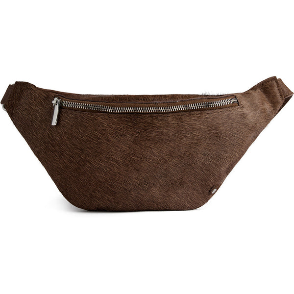 DEPECHE Hair-on leather bumbag Bumbag 184 Walnut