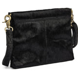DEPECHE Hair-on leather clutch Clutch 095 Jet Black