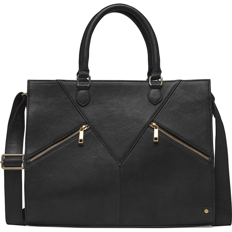 DEPECHE Handbag with zipper details Shoulderbag / Handbag 099 Black (Nero)