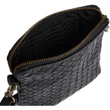 DEPECHE Handwoven calf leather mobile bag Mobilebag 099 Black