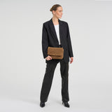 DEPECHE Handwoven suede crossover bag Cross over 007 Mud