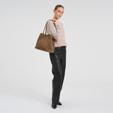DEPECHE Handwoven suede handbag Shoulderbag / Handbag 007 Mud