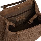 DEPECHE Handwoven suede handbag Shoulderbag / Handbag 007 Mud