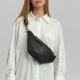 DEPECHE High-quality leather bumbag Bumbag 099 Black