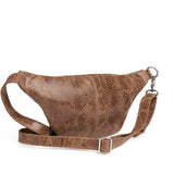 DEPECHE High-quality leather bumbag Bumbag 289 Camel Snake