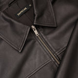 Depeche leather wear Isla Bomber Jacket Jacket 008 Chocolate