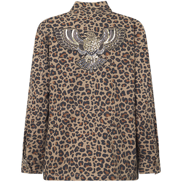 Depeche Clothing Jane jacket decorated with a beautiful patch Jackets 261 Leopard Printed