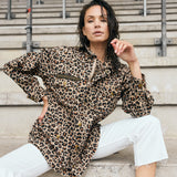 Depeche Clothing Jane jacket decorated with a beautiful patch Jackets 261 Leopard Printed