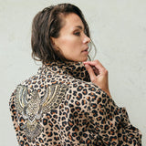 Depeche Clothing Jane jacket decorated with a beautiful patch Jackets 261 Leopard Printed