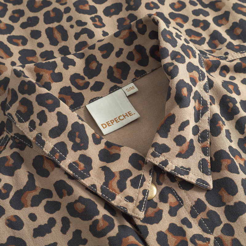 Depeche Clothing Jane jacket decorated with a beautiful patch Jackets 261 Leopard Printed