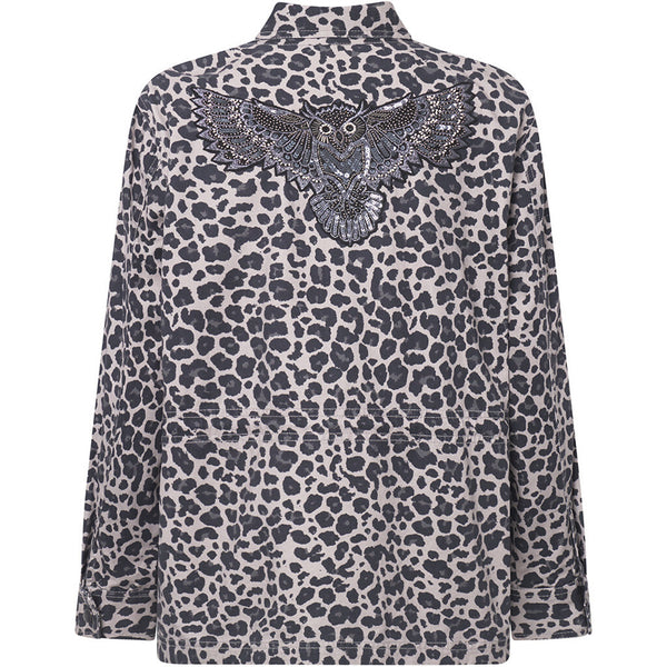 Depeche Clothing Jane jacket decorated with a beautiful patch Jackets 281 Grey leo print