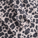 Depeche Clothing Jane jacket decorated with a beautiful patch Jackets 281 Grey leo print